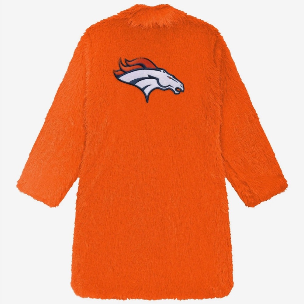 Denver Broncos Faux Fur Long Jacket
